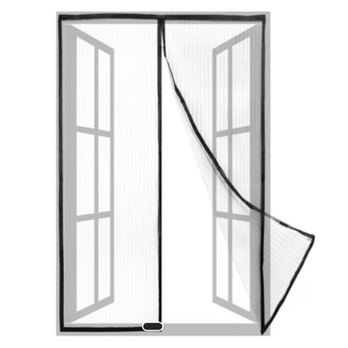Mágneszáras szúnyogháló ajtóra / Garantált méret 210x100 cm, Fekete
